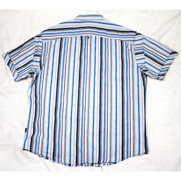 Kuhl Suncel Short Sleeve Button Striped Shirt - Picture 3 of 8